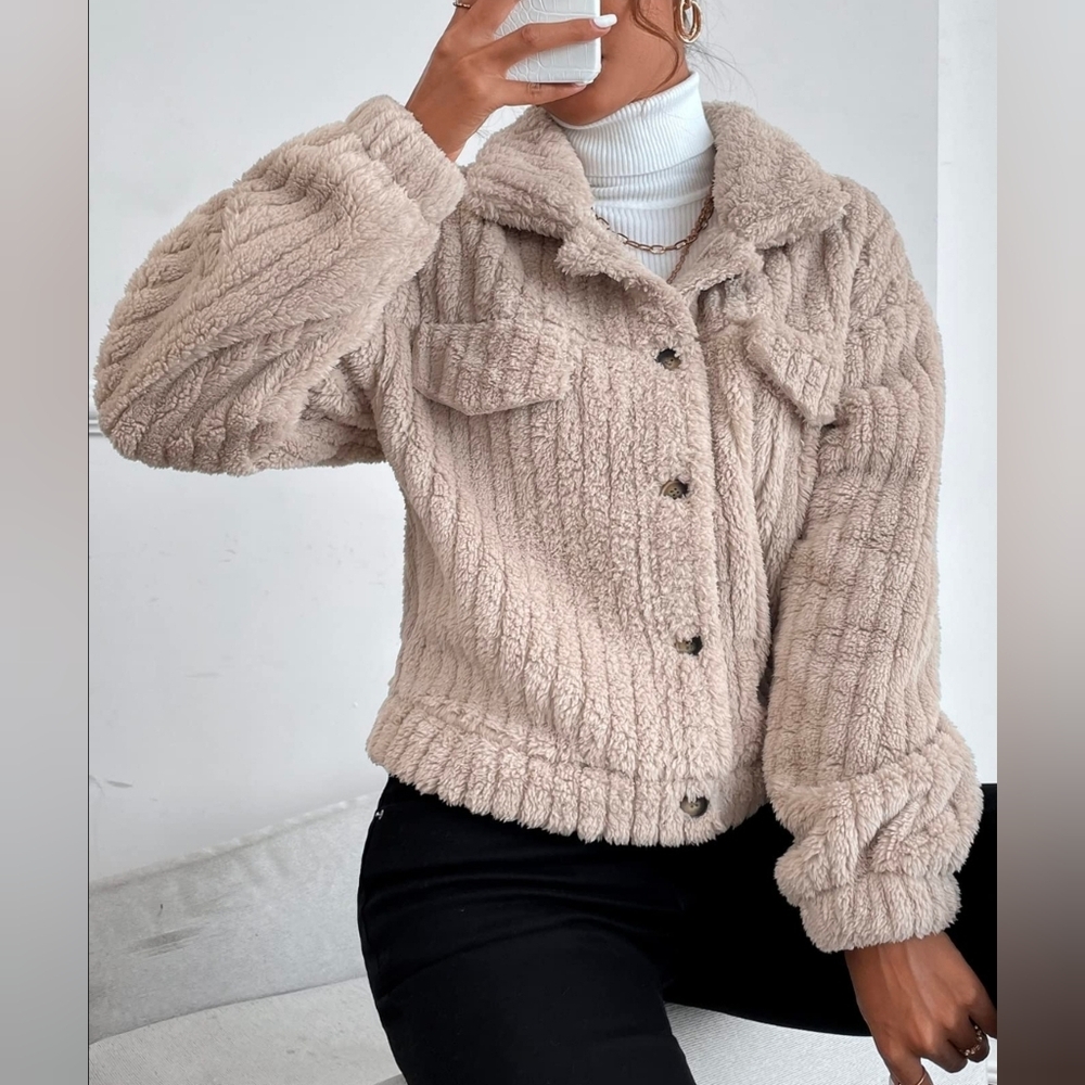 Ribbed Teddy Jacket